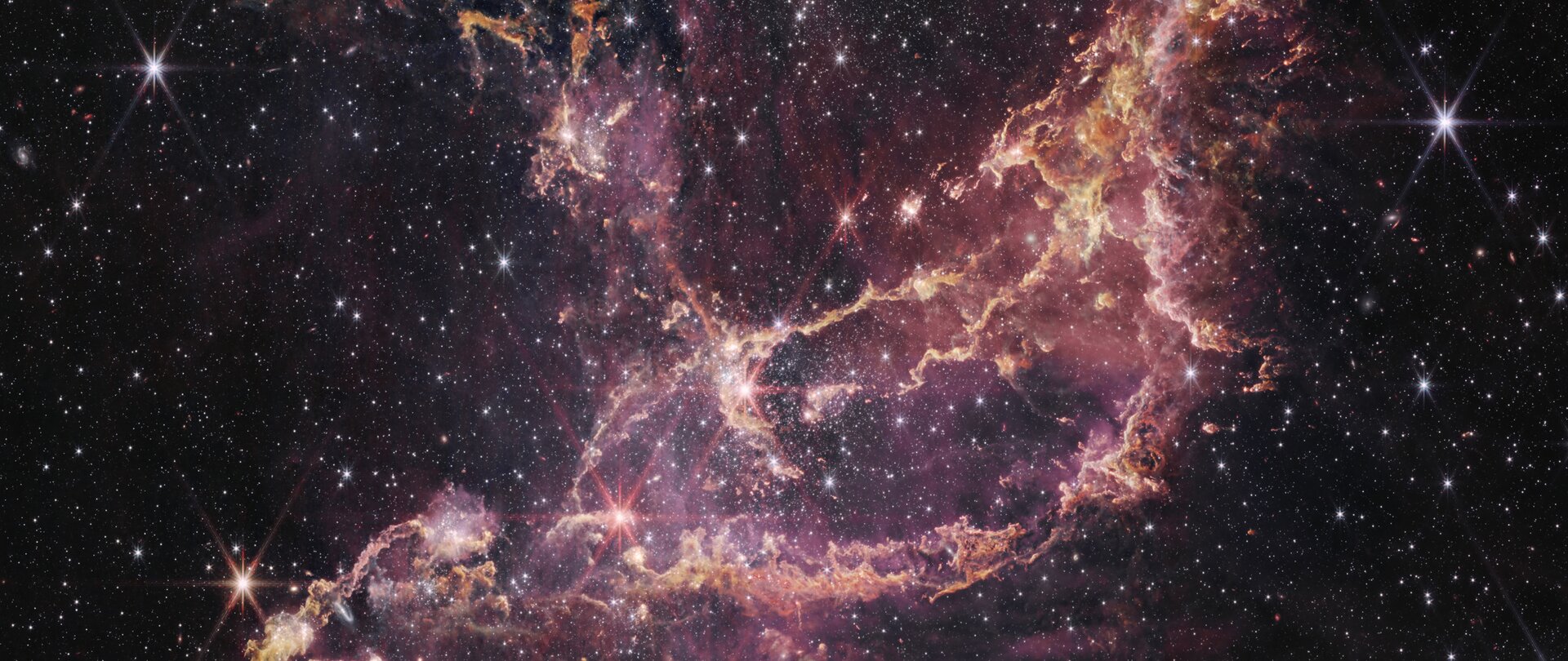 © NASA, ESA, CSA, STScI, A. Pagan (STScI); CC BY 4.0 Aufnahme des James Webb Teleskops der Zwerg-Galaxie NCG 346 in der Nähe unserer Milchstrasse. | © NASA, ESA, CSA, STScI, A. Pagan (STScI); CC BY 4.0