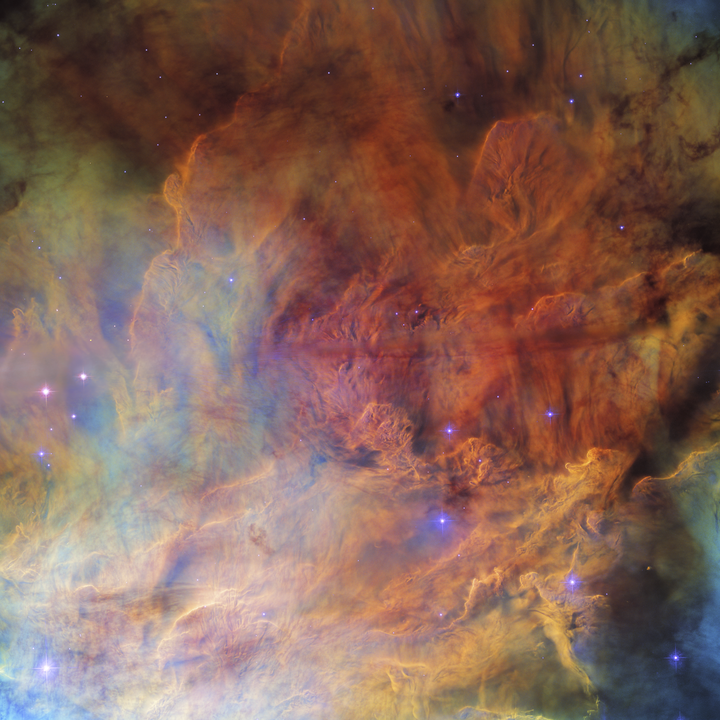 © ESA/Hubble & NASA, ESO, O. De Marco; CC BY 4.0 Acknowledgement: M. H. Özsaraç Nebelwand vom NGC 6530, die wie Rauch aussieht, mit verteilt sichtbaren Sternen. | © ESA/Hubble & NASA, ESO, O. De Marco; CC BY 4.0 Acknowledgement: M. H. Özsaraç